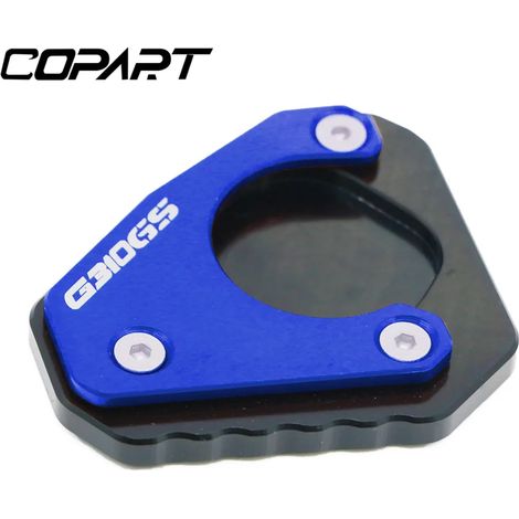 (G310GS bleu 17-21) Compatible avec BMW G310GS G 310GS G 310 GS 2017-2023 Accessoires moto Plaque d'extension de béquille CNC Béquille latérale Agrandissement du repose-pied maxpower (1/4)