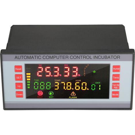 Régulateur couveuse automatique écran couleur LED contrôleur numérique température humidité pour incubation volaille 5 modes éclosion avec 2 sondes (1/2)