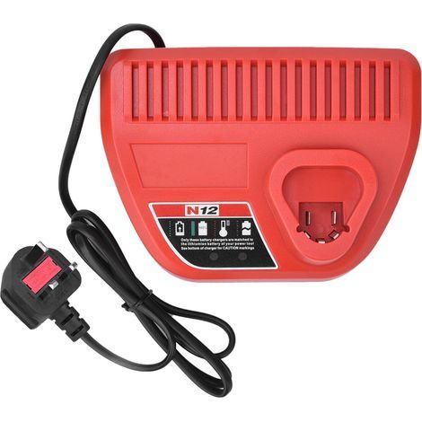 Chargeur de batterie lithium 10.8V 12V pour M12 N12, compatible 48-11-2401 48-11-2402, prise UK 220V (1/5)