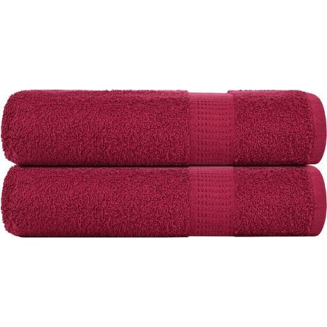 Badetücher FROGN 2 Stück Bordeaux 100x150 cm 360 g/m² (1/5)