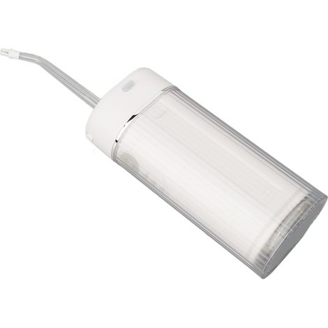 Hydropulseur dentaire sans fil rechargeable et étanche, nettoyant doux pour les dents en résine blanche (1/5)