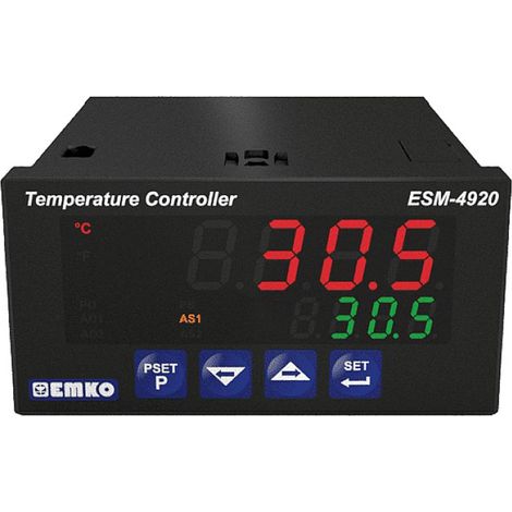 Emko ESM-4920 2 punti, P, PI, PD, PID Termostato Pt100 -200 fino a +1700 °C Relè 5 A (L x L x A) 84 x 48 x 96 mm (1/5)