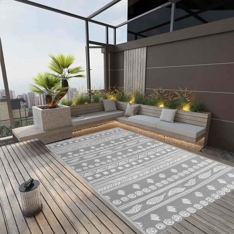 vidaXL Tapis d'extérieur ARAKIL Gris 190x290 cm PP (1/5)