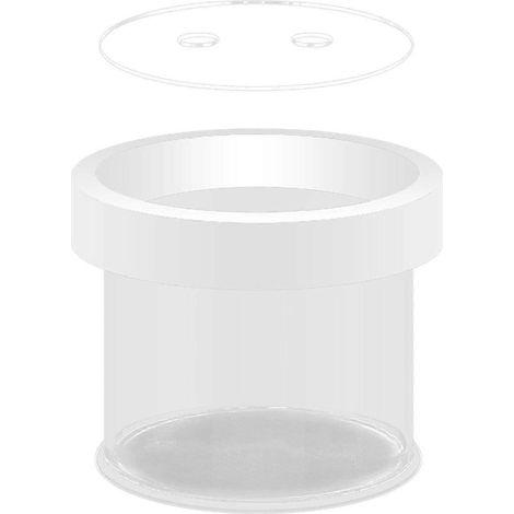 Fischzuchtbox, Fischisolationsbox, schwimmende runde transparente Trennwandbox, Brutbox, Inkubationsbox für Jungfische und Garnelen-12cmx10cm (1/5)