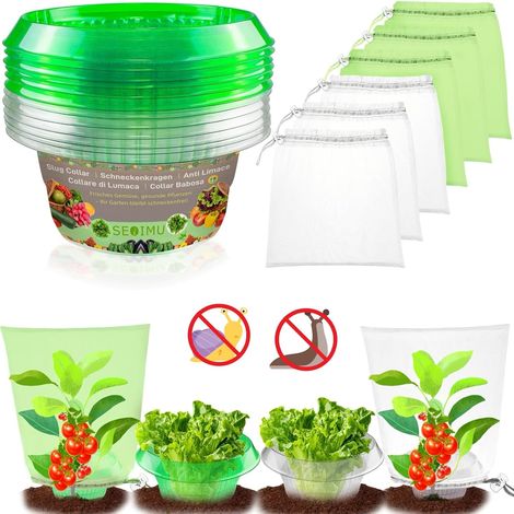 Set 20 colletti 20 reti protezione piante lumache insetti (1/5)