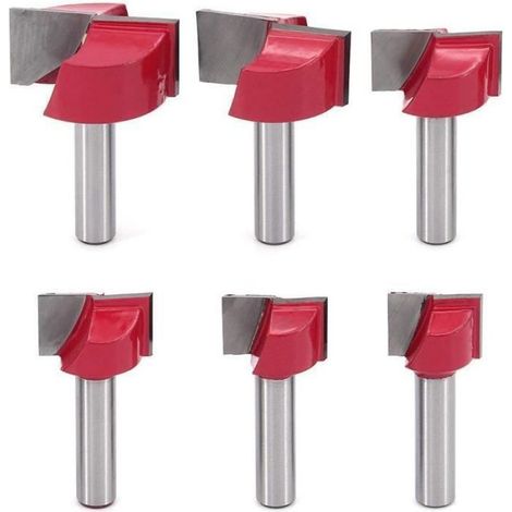 Fraise à Bois - Tige 8 mm - Diamètres de Coupe 18 20 22 25 30 32 mm - Double Tranchant - 6 Pièces (1/4)