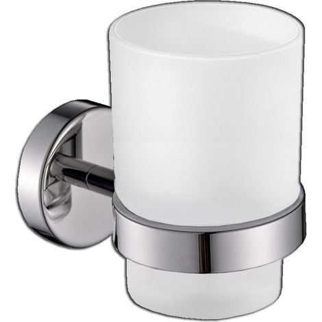 Porte-gobelet PLUVIA PRO en verre et acier inoxydable