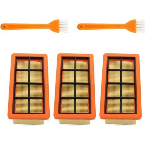 Lot de 3 filtres plissés plats avec 2 brosse pour aspirateur à cendres Kärcher 6.415-953.0 AD2 AD3 AD4 Premium AD 3.000, AD 3.200 Robot Aspirateur Partie (1/5)