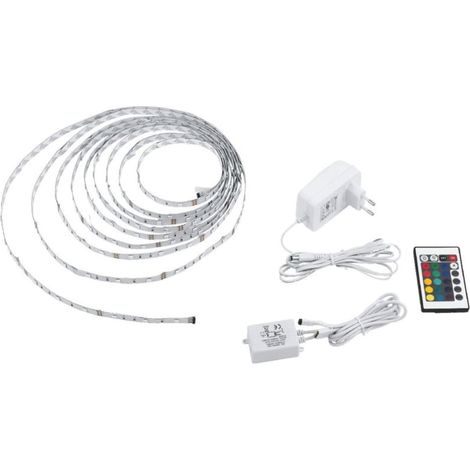 TIRA LED 300lm 17.5W RGB AUTOADHESIVA C/MANDO - 6 M (1/3)