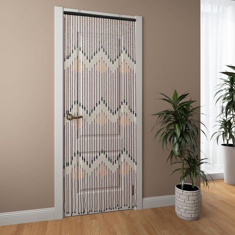 90×195 cm rideaux en bois de bambou, 31 cordes de séparation rideaux, prunier motif perlé rideau de porte - coloré (1/5)