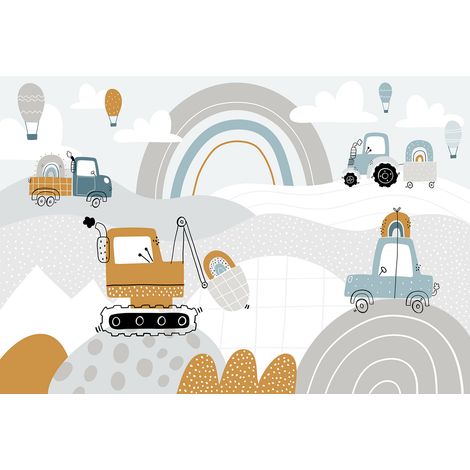 Papier peint panoramique Enfants - Travaux - 195 cm x 132 cm (1/2)