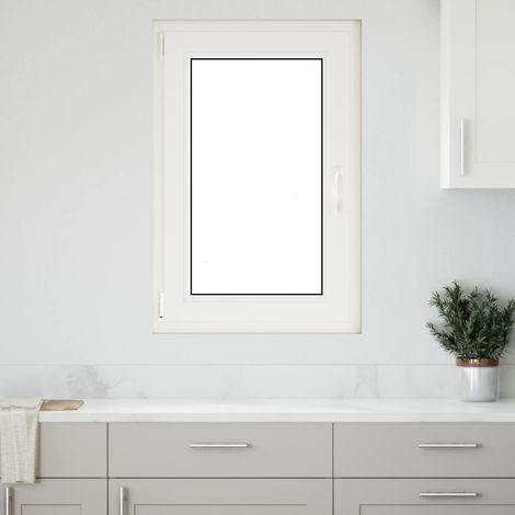 Kellerfenster RISOR Weiß 60 x 80 cm PVC und Glas