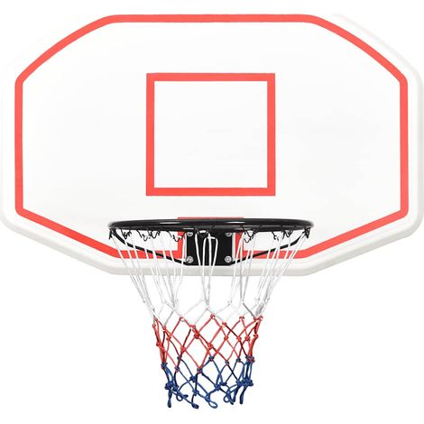 Panier de basket,Panneau de basket-ball Blanc 109x71x3 cm Polyéthylène -72733