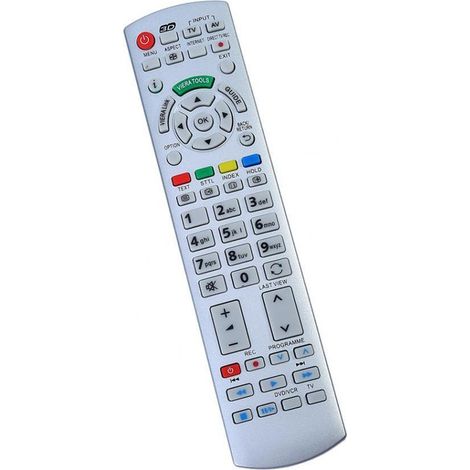 Telecomando universale N2QAYB 3D per TV Panasonic, colore argento. (1/5)