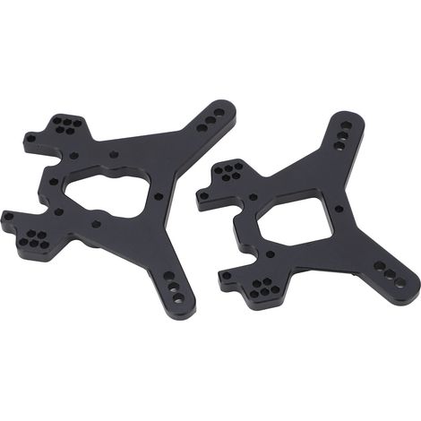 Satz mit 2 RC-Stoßdämpferhalterungen TKR5401 für Vorder- und Hinterachse aus Aluminiumlegierung, Ersatz für TEKNO ET48.3 ferngesteuertes Auto, schwarz. (1/4)