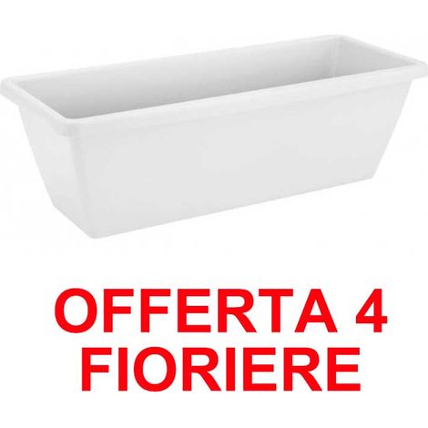 ELHO OFFERTA 4 FIORIERA BARCELONA TROUGH 40CM BIANCO