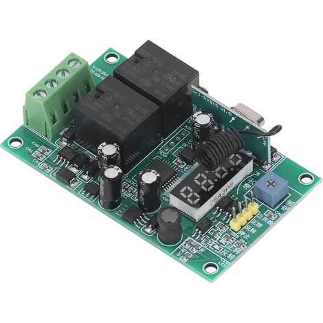 Gleichstrommotormodul mit drahtloser Fernbedienung, Drehrichtung im Uhrzeigersinn/gegen den Uhrzeigersinn, 75-mAh-Steuerplatine, 2-teiliges Set. (1/5)