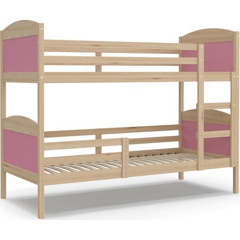 Lit Superposé Mati 90x190 Pin - rose (1/4)