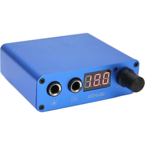 Alimentation Professionnelle Tatouage Alliage Double Mode Source Énergie avec Écran LCD 100-230V Prise UE Bleue (1/5)