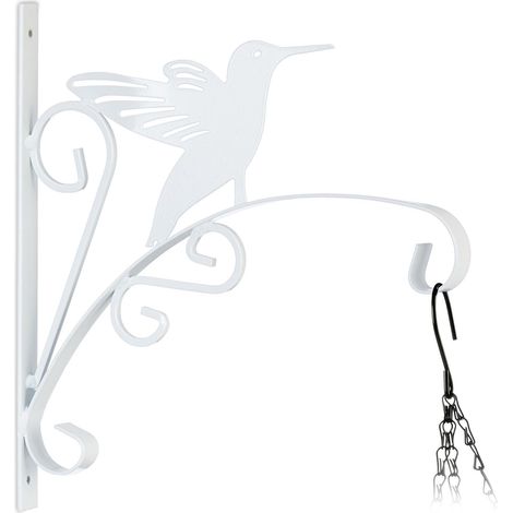 Hanging Basket Bracket with Bird
