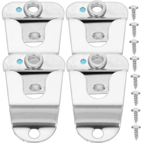 Lot de 4 cintres métalliques pour vêtements, supports de radio et porte-micro pour radioamateur.-5.00X3.00X0.80CM-Silver