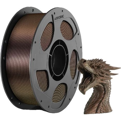 Filamento per stampante 3D, effetto stella, finitura resistente, 1 kg, marrone (1/2)
