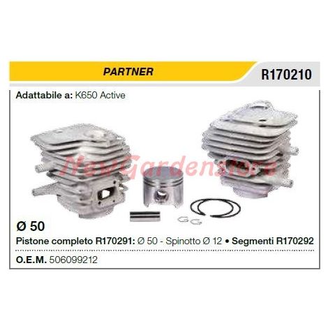Cilindro pistone segmenti PARTNER troncatore K650 ACTIVE R170210