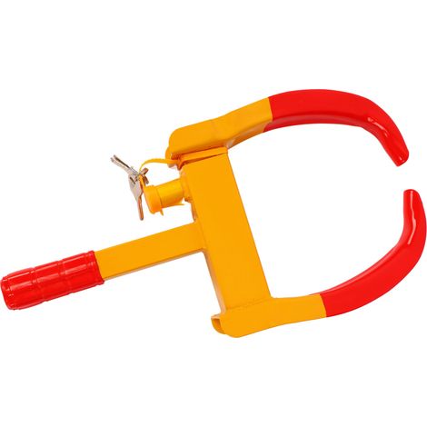Antivol de roue de voiture à ventouse, dispositif de sécurité antivol de type ventouse pour pneus, adapté aux remorques et aux véhicules, cylindre de serrure en laiton mince à 9 trous. (1/5)