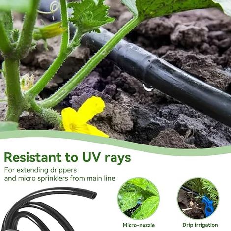 Drip Irrigation Tube, Micro Garden Irrigation Pipe, Dripper System Micro-tube Pipe Line Pipe, Supply Hose Watering Drip Tool (1/4)