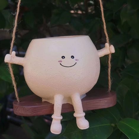 1 petite jardinière suspendue en résine pour plantes succulentes, fleurs, plantes suspendues - Cadeau pour la famille et les amis (1/4)