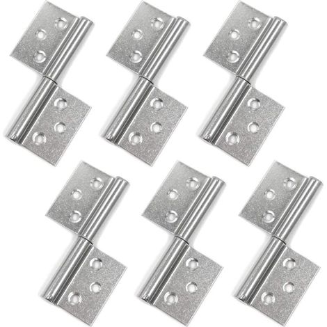 Charnières soudées, baguettes de soudure en inox pour portes métalliques, longueur 10 mm (paquet de 6) (1/4)