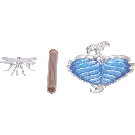 Porte-bâton d'encens en alliage métallique, brûle-parfum décoratif en forme de feuille, récupérateur de cendres, plateau pour maison (1/5)