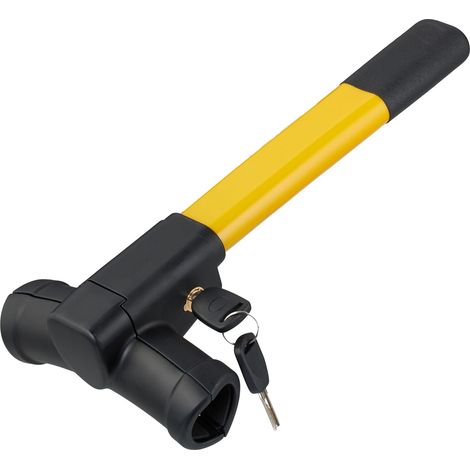 Antirrobo de volante universal ajustable coche protección óptima 30 x 10 x 10 cm de acero amarillo 130016685 (1/2)