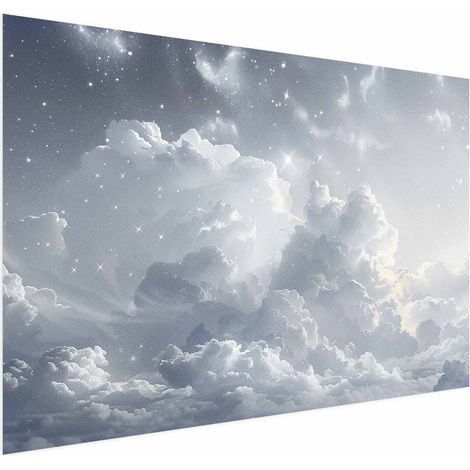 Poster – Astraler Frieden: Sterne verstreut über den zarten Wolken (1/4)