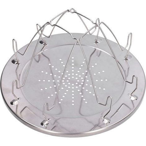 Grille - pain à plateau perforé, grille - pain de Camping Pliable en acier inoxydable pour barbecue pique - nique extérieur (1/5)