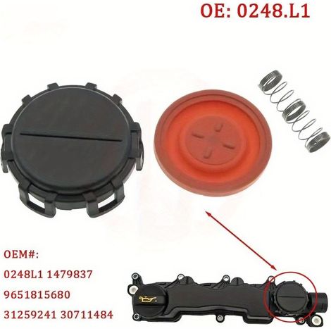 Couvercle de soupape d'échappement OE 0248L1 de haute qualité - Compatible Peugeot 207, Citroën C5, Volvo, Ford, Mazda 3 (1/5)