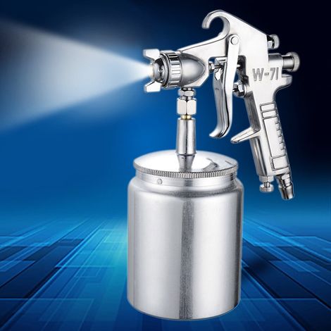 Airbrush - Suction Feed - 1.5 mm Stainless Steel Nozzle - For Car Furniture Wall Deck Painting - Handheld Paint Sprayer (1/5)