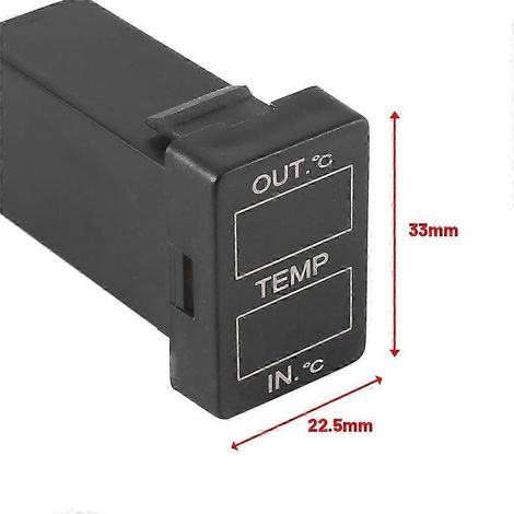 Dualer Temperatursensor für Yaris, Innen- und Außentemperaturanzeige, 33 x 22,5 mm (1/4)