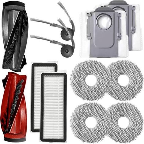 Brosse Latérale - Filtre Hepa - Chiffon De Vadrouille - Sac À Poussière - Pour Robot Aspirateur Roborock Qrevo Curve P20 Pro - Lot De 12 Pièces (1/5)