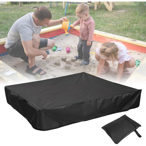 Bâche Bac à Sable 120x120x20cm,Bâche pour Bac a Sable Tissu Oxford 210D (1/5)
