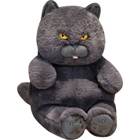 Plüschtier, Fokelyi, Britisch Kurzhaar Katze, 30 cm, schwarz, aus Baumwolle (1/5)