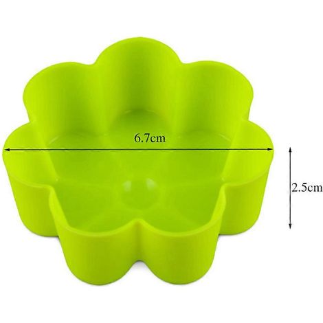 Moules à cupcakes en silicone, adaptés à la cuisson, lot de 6, réutilisables, antiadhésifs, parfaits pour la confection de muffins. (1/5)