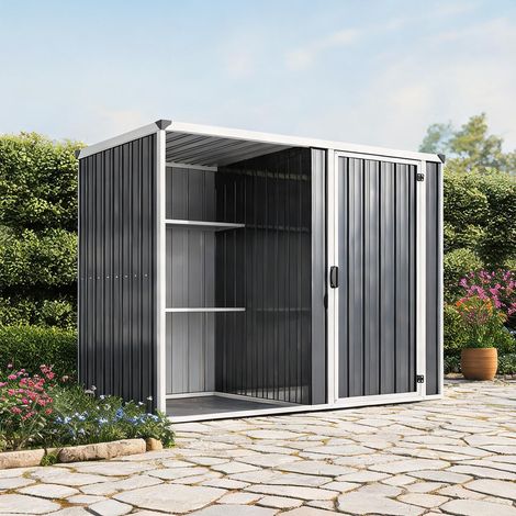 Abri de jardin grigio Scuro en acciaio zincato 231 x 125 x 162 cm (1/5)