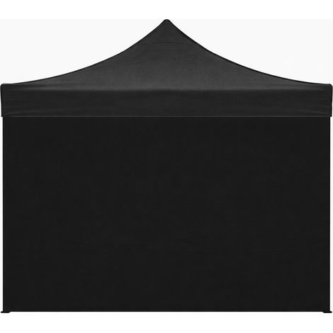 Telo Laterale per Gazebo 3x2 m Market in Tessuto Oxford Nero (1/5)