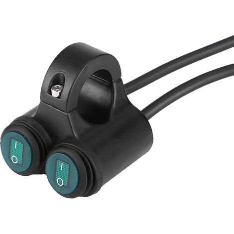Interrupteur universel à double bouton modèle A pour guidon de moto 22 mm : phares, feux de freinage, antibrouillards et klaxon (1/5)