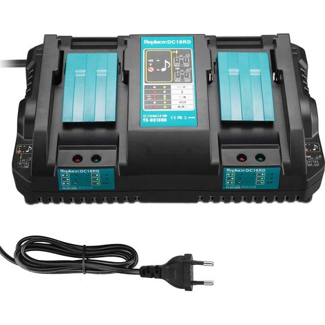 Chargeur DC18RD DC18SC - 14,4 V - 18 V - DC18RD DC18SC - Pour BL1850 B BL1830 B L1840B BL1815 BL1415 BL1430 BL1440 - Batterie (chargeur 4 A) (1/5)