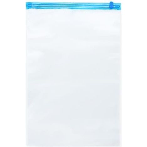 Intirilife 10x Sac Sous Vide en TRANSPARENT 40 x 60 – Set de 10 Pièces de Sacs de Rangement à Rouler à Main adapté aux Vêtements (1/4)