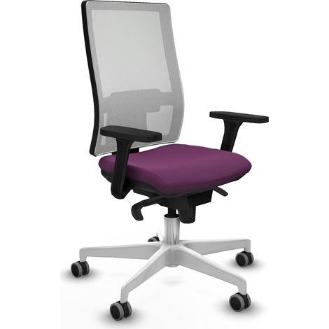 Horna sincro malla blanca similpiel morado brazos 3D base blanca  ruedas 65mm engomadas (1/5)