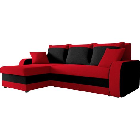 Mobilier1 – Canapé d'angle Comfivo 135 – Dimensions 238x147x80cm – Mécanisme Eurobook – Boîte de literie intégrée – Tapisserie peluche