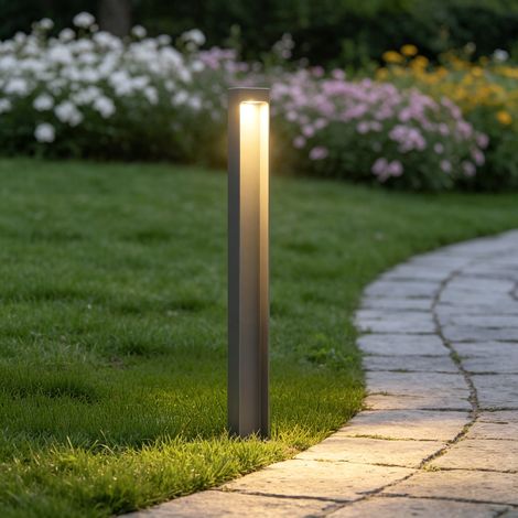 Mai & Mai Lampe sur Pied Extérieur Lapme Jardin Gris foncé 60x60x800mm Eclairage Extérieur LED IP65 Desgin BaldersLights